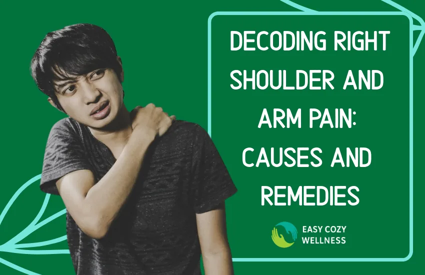 Blog graphic: Decoding right shoulder and arm pain, causes and remedies